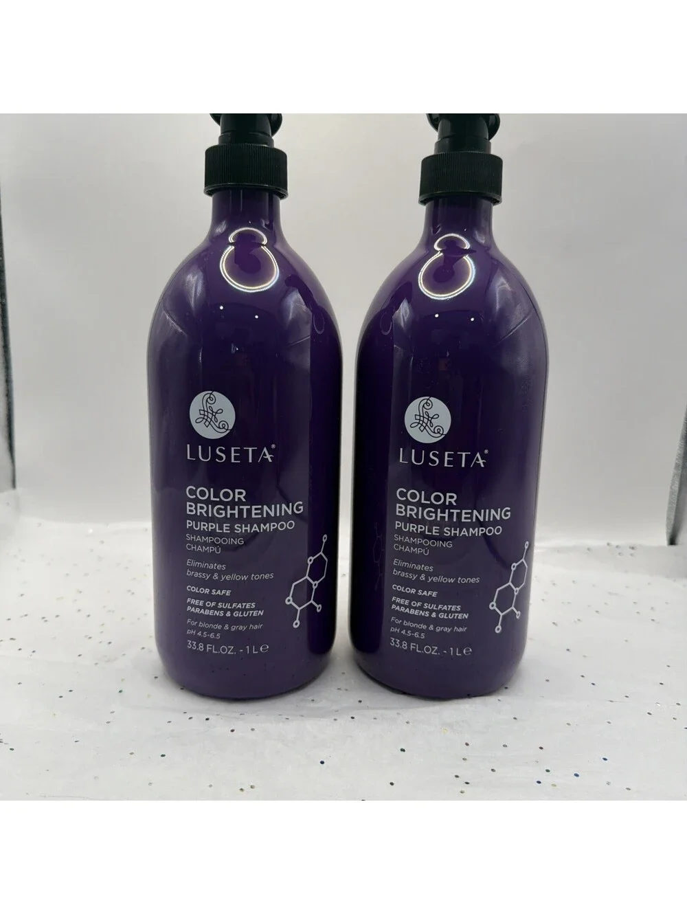 Luseta Purple Shampoo & Conditioner Duo Set 33.8oz Blonde Toning Hair Care NEW